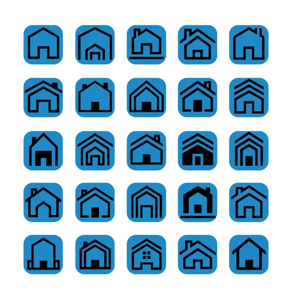 Çoklu Değişikliklerle Ev Şekli Simge Paketi