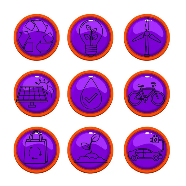 Çevresel ve Sürdürülebilirlik Tema Simgesi Paketi