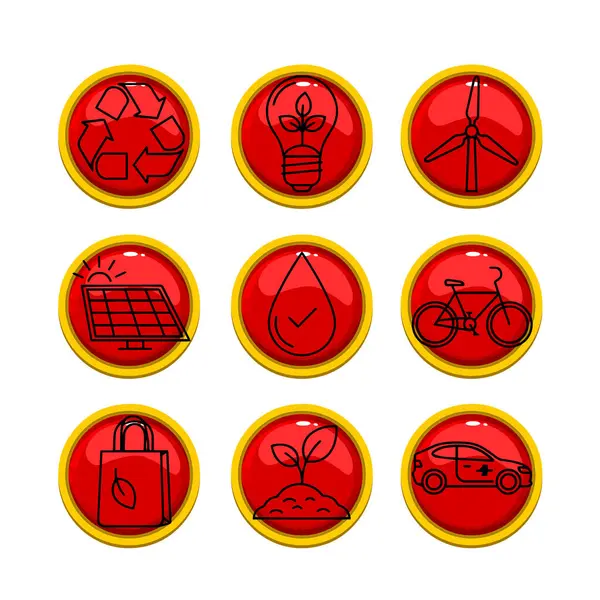 Çevresel ve Sürdürülebilirlik Tema Simgesi Paketi