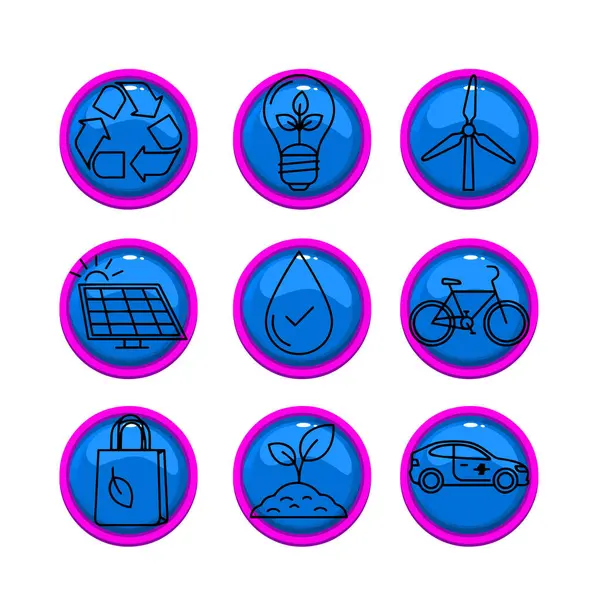 Çevresel ve Sürdürülebilirlik Tema Simgesi Paketi