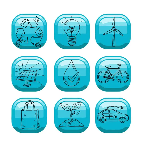 Çevresel ve Sürdürülebilirlik Tema Simgesi Paketi