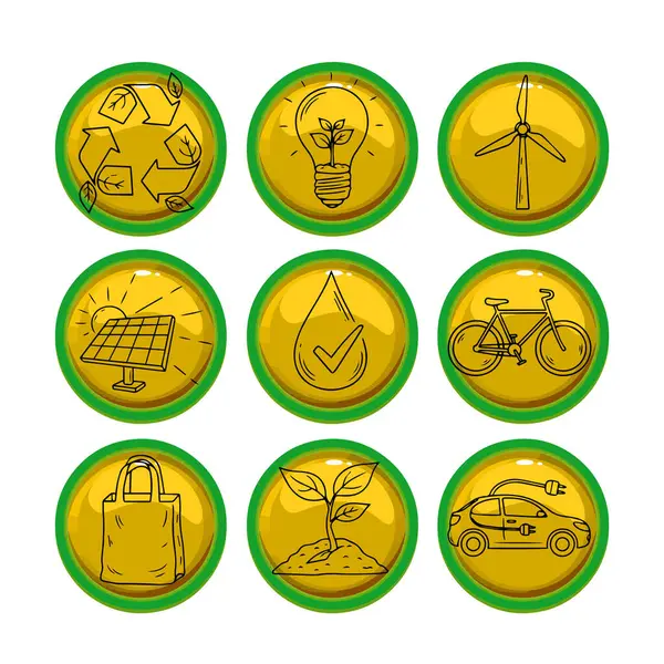 Çevresel ve Sürdürülebilirlik Tema Simgesi Paketi