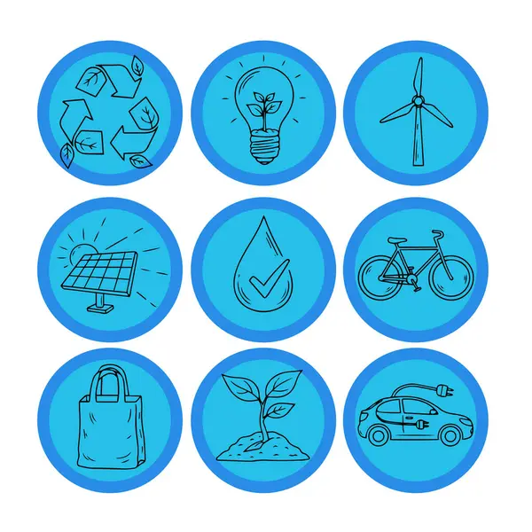 Çevresel ve Sürdürülebilirlik Tema Simgesi Paketi