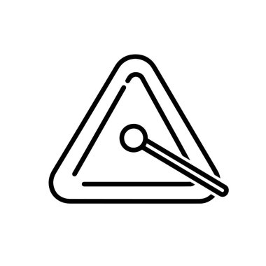 Siyah ve Beyaz Üçgen Vektör İllüstrasyonu