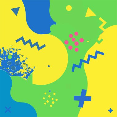 Canlı Soyut Geometrik Arkaplan Düz Vektör Resimleri