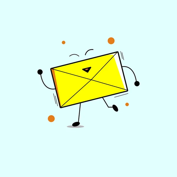 Şirin zarf karakteri, modern simge ve iş yerleri için Fkat tasarımı grafikleri vs.