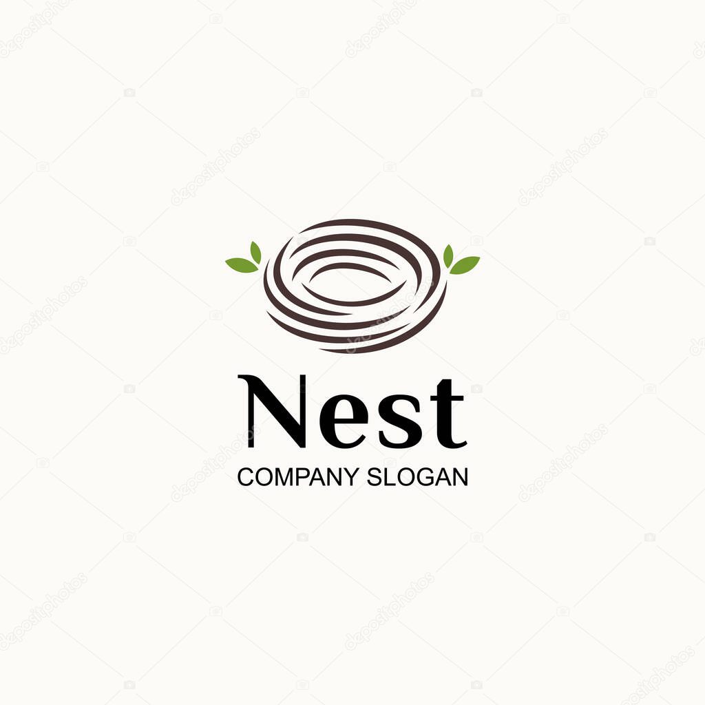 Bird's nest logo - vector illustration, bird's nest logo design emblem. Suitable for your design need, logo, illustration, animation, etc.