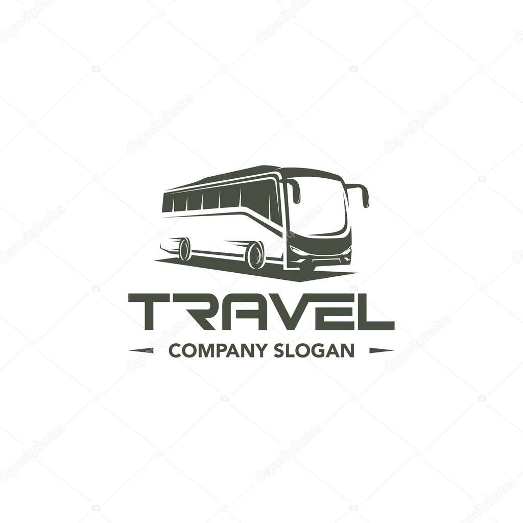 Travel Bus Logo Template with white Background. Suitable for your design need, logo, illustration, animation,