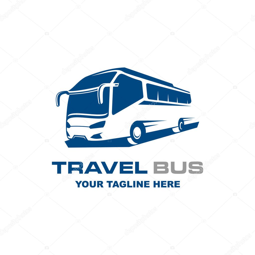 Travel Bus Logo Template with white Background. Suitable for your design need, logo, illustration, animation,
