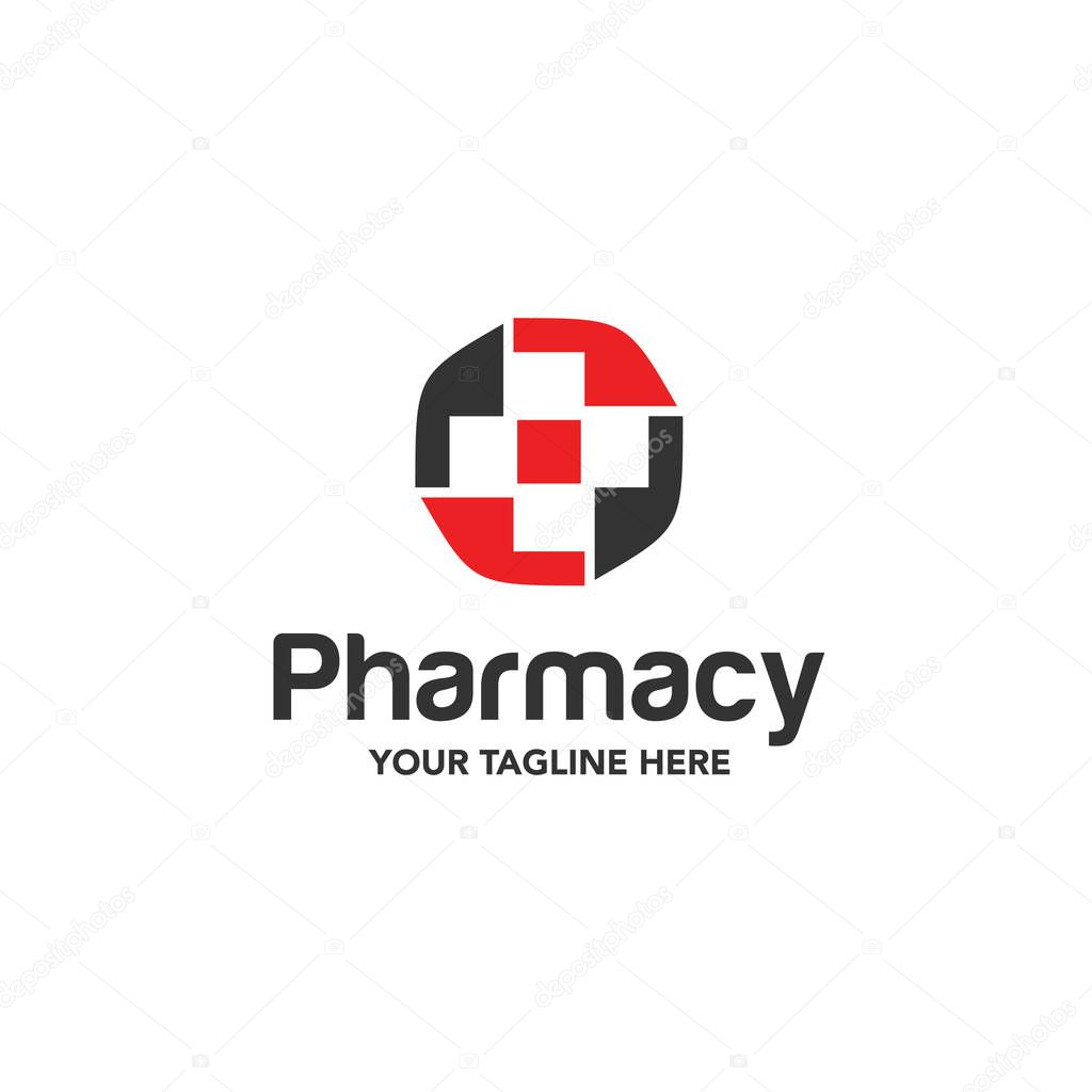 Pharmacy logo and cross icon vector illustration design template. Suitable for your design need, logo, illustration, animation, etc.