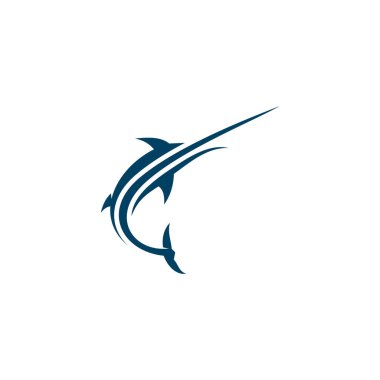 Kılıçbalığı logosu tasarım çizim vektörü. Tasarım ihtiyacınız, logonuz, illüstrasyonunuz, animasyonunuz vs. için uygun.