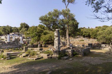 Türkiye 'deki Kaunos harabeleri. Eski Lycian harabeleri.