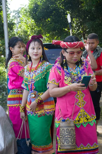 Западный Кутай Восточный Калимантан Индонезия Декабря 2021 Года Танцоры Худоки — стоковое фото