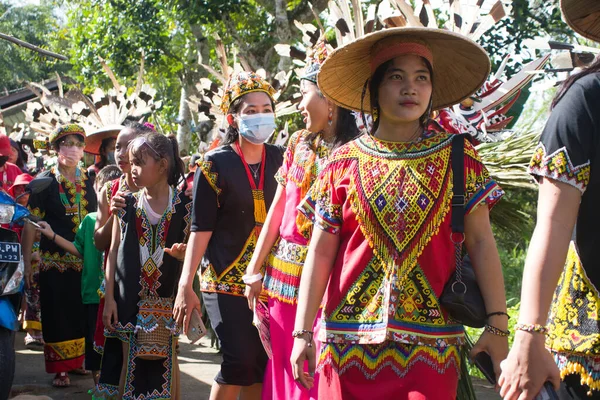 Западный Кутай Восточный Калимантан Индонезия Декабря 2021 Года Танцоры Худоки — стоковое фото