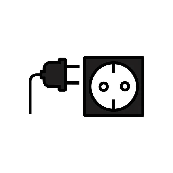 Simple Style Plug Socket Vector Icon — Stock Vector