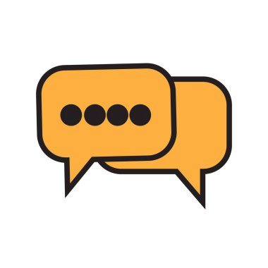 Çizgi film ikonu vektör biçimi olan sosyal medya sohbet simgelerinin vektör çizimi, sosyal medya simgeleri veya sosyal medya pazarlaması için harika