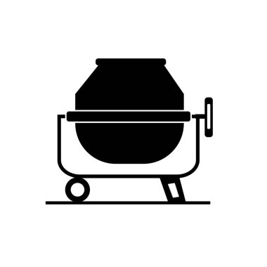 Beton karıştırıcı vektör simgesi. Otomatik karıştırıcı. çimento karıştırıcı makinesi