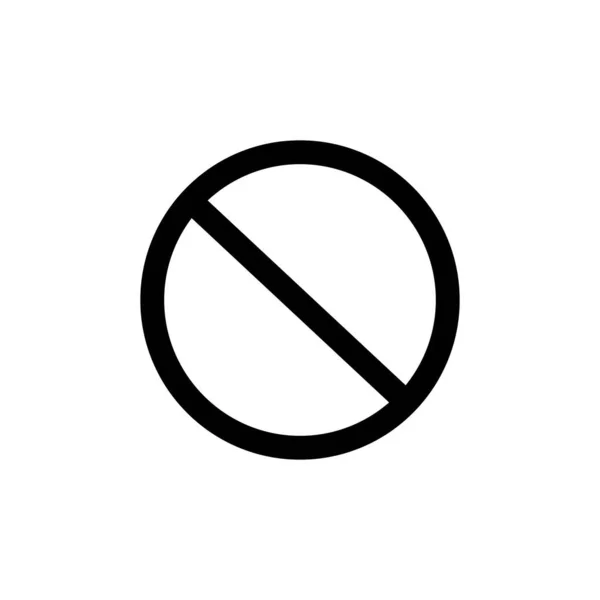 Símbolo Símbolo Prohibición Icono Estilo Simple Eps — Archivo Imágenes Vectoriales
