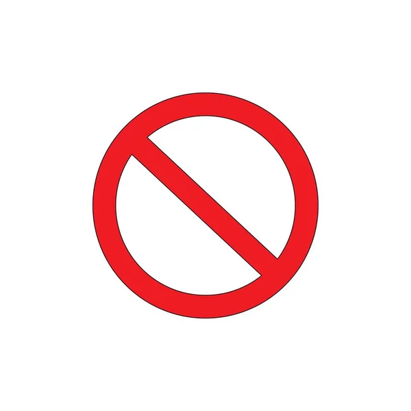 禁令标志图标的简约风格 Eps — 图库矢量图片