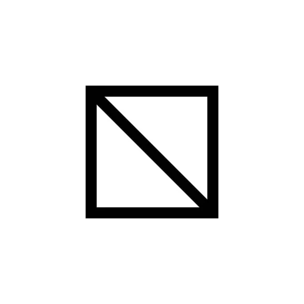 Иконка Прямоугольного Вектора Простом Стиле Eps — стоковый вектор