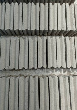 Beyaz beton tuğla duvar dokusu ve pürüzsüz arkaplan