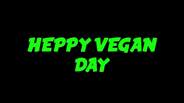 Ευτυχισμένη Vegan Ημέρα Μοντέρνο Στυλ — Αρχείο Βίντεο