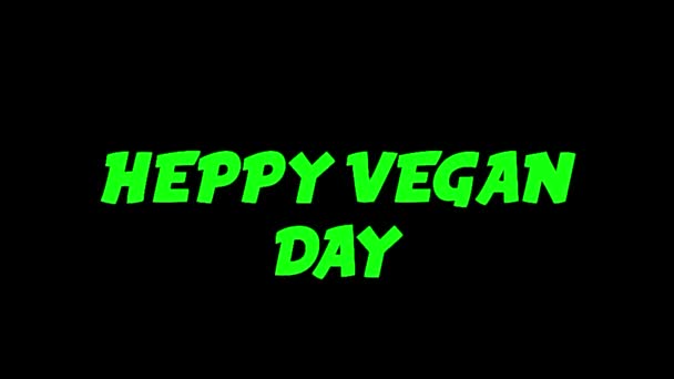 Heureux Jour Végétalien Dans Style Moderne — Video