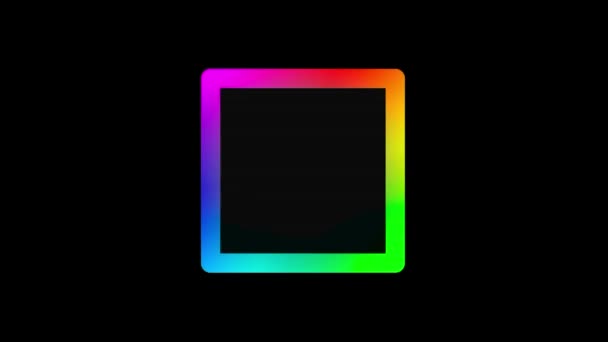 Neon Square Pattern Colorful Moving — Stock Video