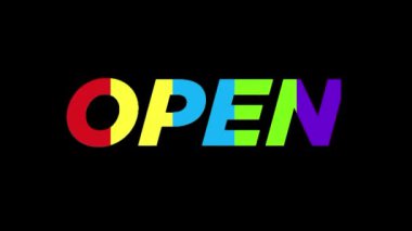 Neon İşaret Arkaplanı 'nı aç, Neon tabela arkaplanı. Siyah arkaplanda neon ışığı aç