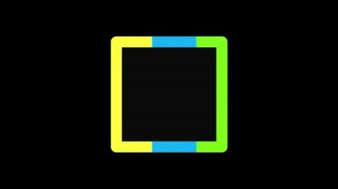 Renkli hareketli neon kare deseni