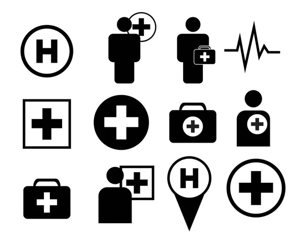 Medical Vector Icon Set Flat Style — Stock Vector