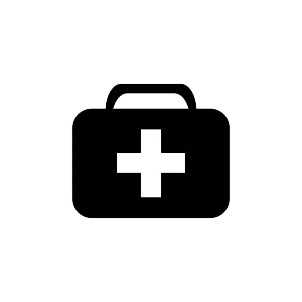 Medical Health Icon Hospital Emergency Medical Bag Flat Style Icon — Stock Vector