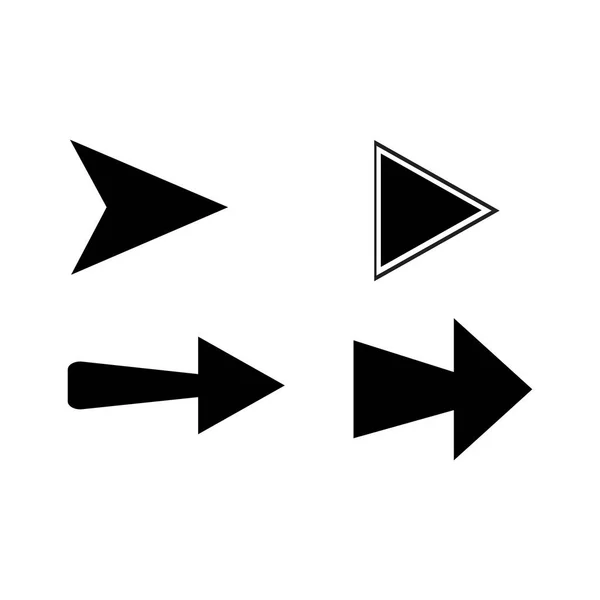 一组箭头键图标 箭头符号包 白色背景上的矢量图标说明 — 图库矢量图片