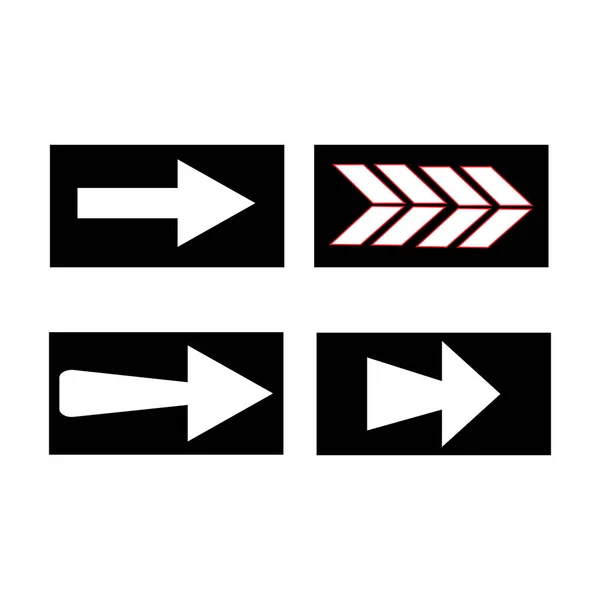 一组箭头键图标 箭头符号包 白色背景上的矢量图标说明 — 图库矢量图片
