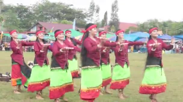 Лінгганг Бігунг Західний Кутай Східний Калімантан Індонезія Листопада 2022 Даяцькі — стокове відео