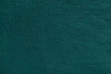 Tam kare zümrüt yeşil keten kumaş dokusu arkaplan için kapatılıyor