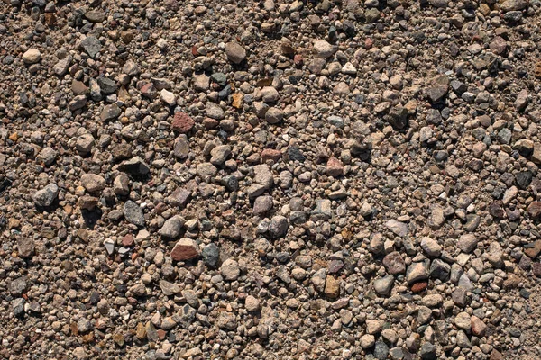Vollständiger Rahmen Von Kleinen Mehrfarbigen Steinen Bodenoberfläche Ohne Vegetation Als — Stockfoto