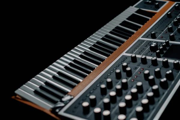 Piano Clavier Électronique Concept Studio Enregistrement Produisant Une Chanson Studio — Photo