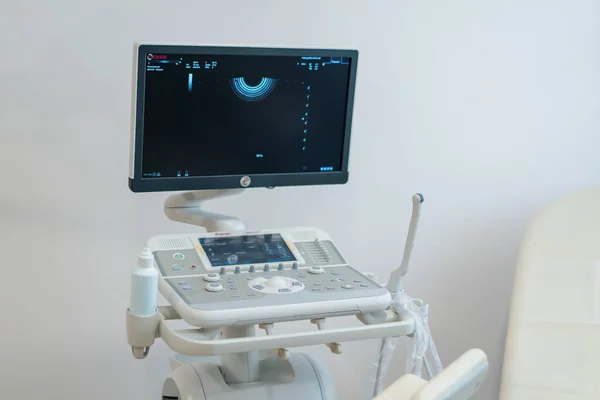 Gabinet Medyczny Sprzętem Diagnostyki Ultradźwiękowej Gabinecie Ginekologicznym Przychodni — Zdjęcie stockowe