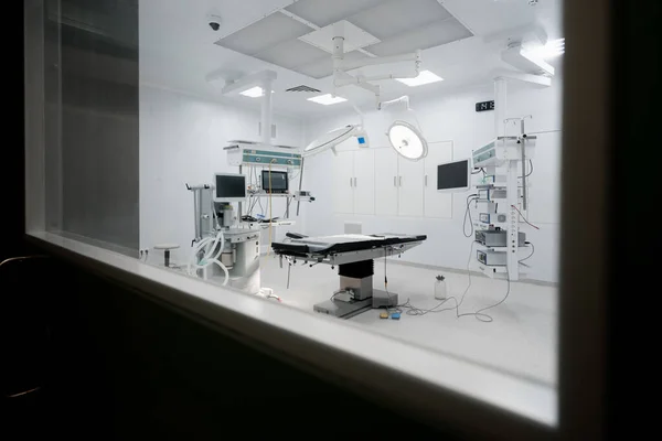 Prázdný Operační Sál Nemocnici Interiér Operačního Sálu Klinice Moderním Zdravotnickým — Stock fotografie
