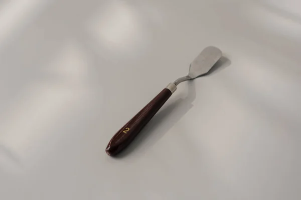 Bakverk Spatel Palett Kniv Matlagning Redskap För Kakor Bordet Vit — Stockfoto