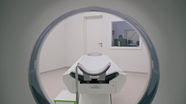 Equipamentos Tomografia Computadorizada Médica Dispositivo Clínica Para Medicina Conceito Pesquisa — Vídeo de Stock