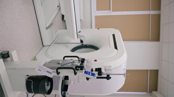 Zdravotnické Výpočetní Tomografie Zařízení Klinice Zařízení Pro Výzkum Koncept Medicíny — Stock video