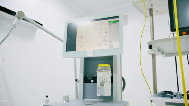 Modern Medicinsk Utrustning Operationssalen Anordningar För Att Stödja Patienten Operationen — Stockvideo
