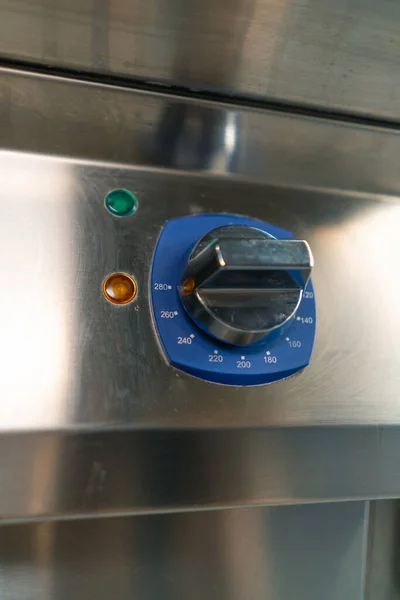 Switch Oven Abl Stove Close Degree Temperature Appliance Professional Kitchen — Stock Photo, Image