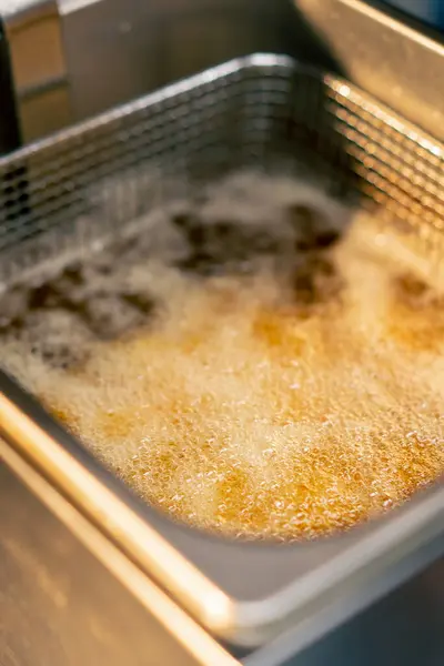 Nahaufnahme Braten Frittierte Kartoffeln Und Süßkartoffeln Kochen — Stockfoto