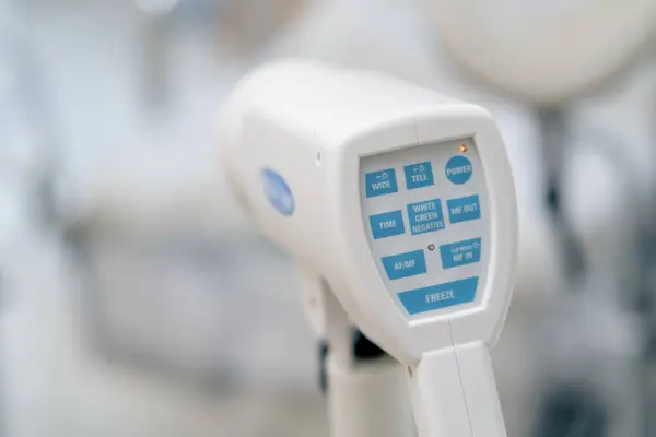 妇科医院病人超声检查装置的特写 — 图库照片