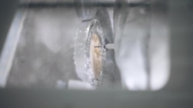 Model verilerine göre, diş protezi kaplama ekipmanı üretimi için dikey video yakın çekim profesyonel laboratuarı.