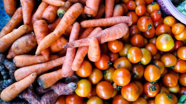 Çeşitli taze sebzelerin görüntüsü