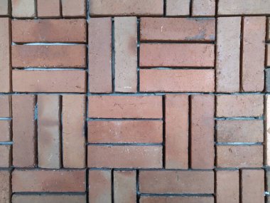 Kırmızı tuğla çizgili desen